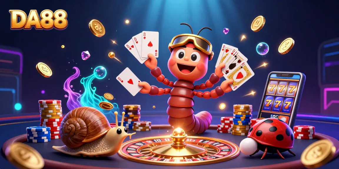 Engage with DA88's vibrant casino scene filled with playful characters and stunning graphics.