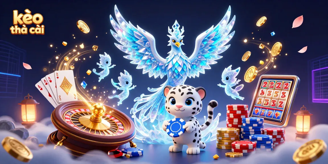 Engage with kèo nhà cái in a vibrant and detailed 3D casino illustration showcasing fortune and excitement.