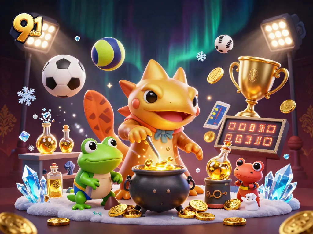 Engage with the exciting 91 club gaming experience featuring vibrant games, golden elements, and dynamic sports themes