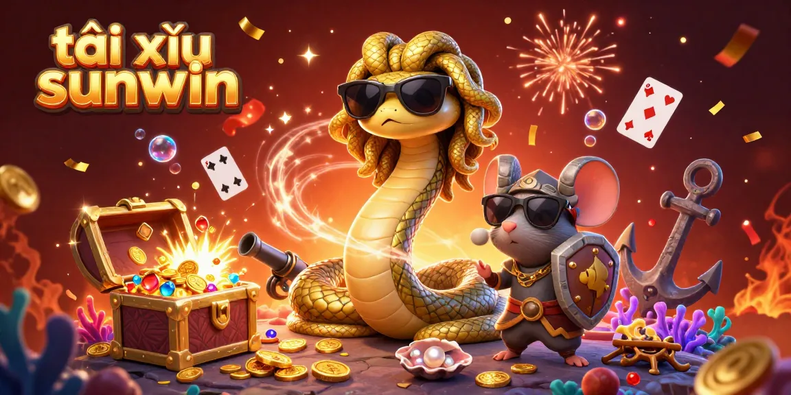 Engage with tài xỉu sunwin through an exciting 3D illustration filled with gaming elements and vibrant characters.
