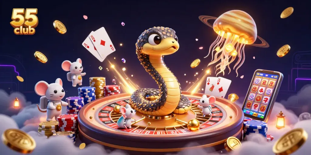 Bet on the 55 club's cosmic roulette as entertaining astronaut mice join for fun