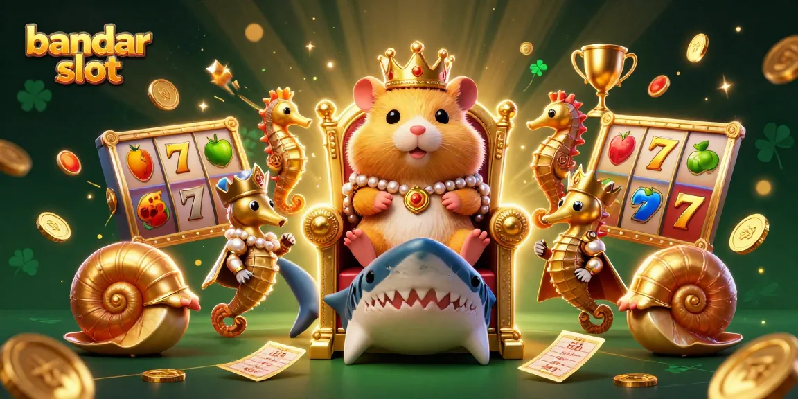 Experience the excitement at bandar slot with a golden hamster king ruled over slot reels and treasures.