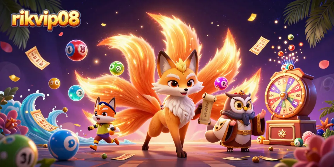 Experience thrilling gaming moments with rikvip08 in a vibrant 3D casino world featuring lucky spirits.