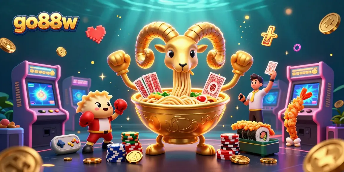 Engage in exciting gameplay at go88w with a vibrant 3D casino scene featuring unique characters and game elements.