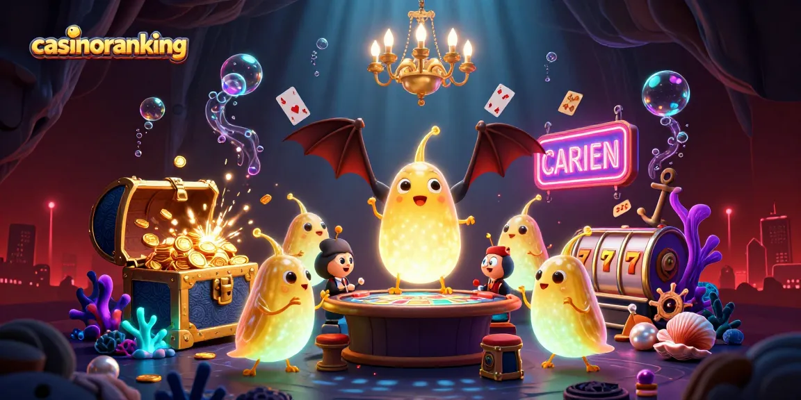 Experience gaming magic at casinoranking with glowworms lighting a unique casino scene.