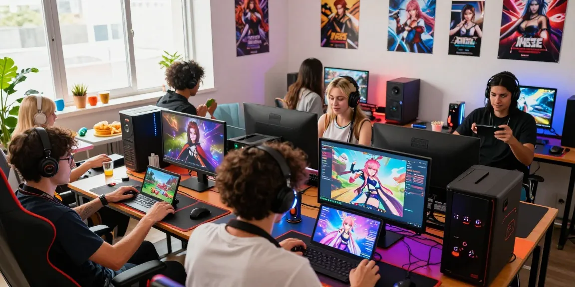 Players enjoying various exciting hentai game online in colorful environments.